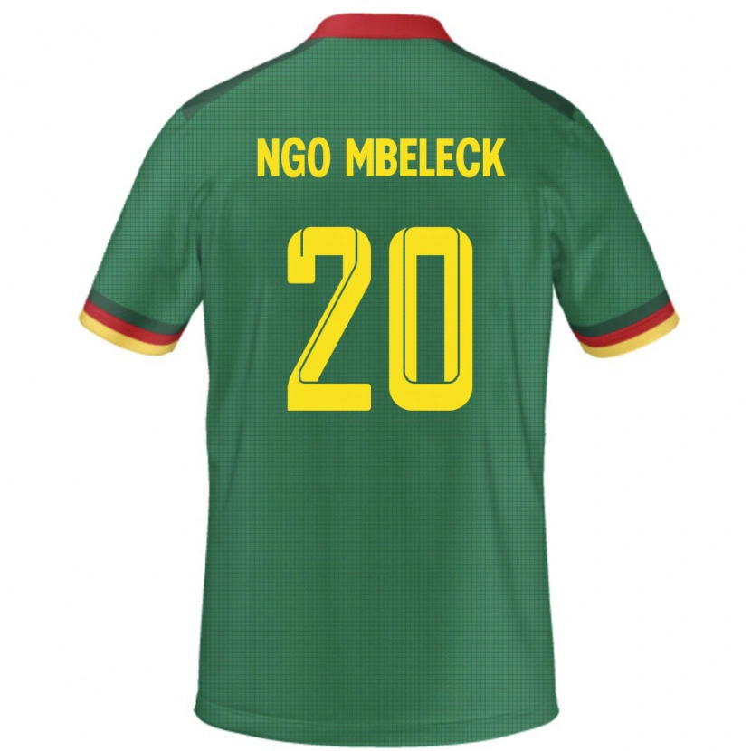 Danxen Bambino Maglia Camerun Genevieve Ngo Mbeleck #20 Verde Kit Gara Home 24-26 Maglietta