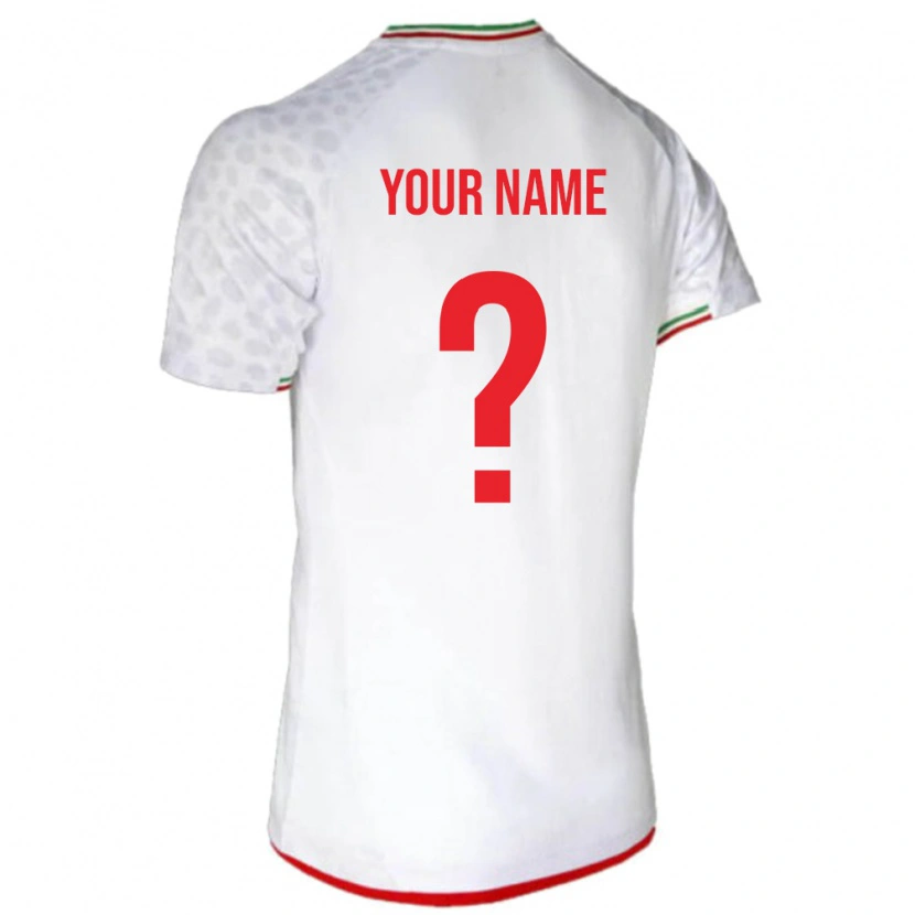 Danxen Bambino Maglia Iran Il Tuo Nome #0 Bianco Kit Gara Home 24-26 Maglietta