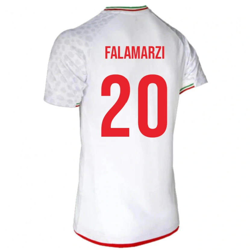Danxen Bambino Maglia Iran Esmaeil Falamarzi #20 Bianco Kit Gara Home 24-26 Maglietta