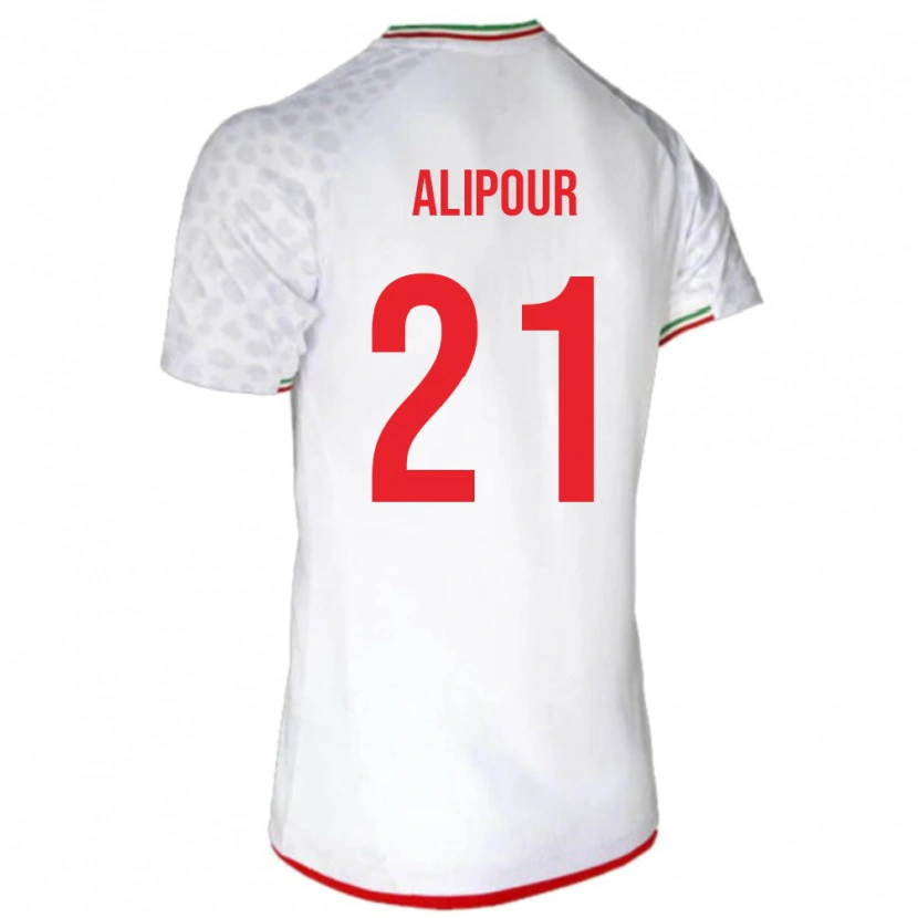 Danxen Bambino Maglia Iran Mahan Alipour #21 Bianco Kit Gara Home 24-26 Maglietta