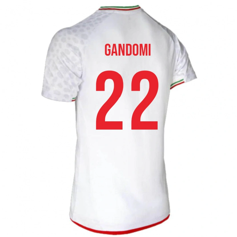 Danxen Bambino Maglia Iran Mohammad Gandomi #22 Bianco Kit Gara Home 24-26 Maglietta