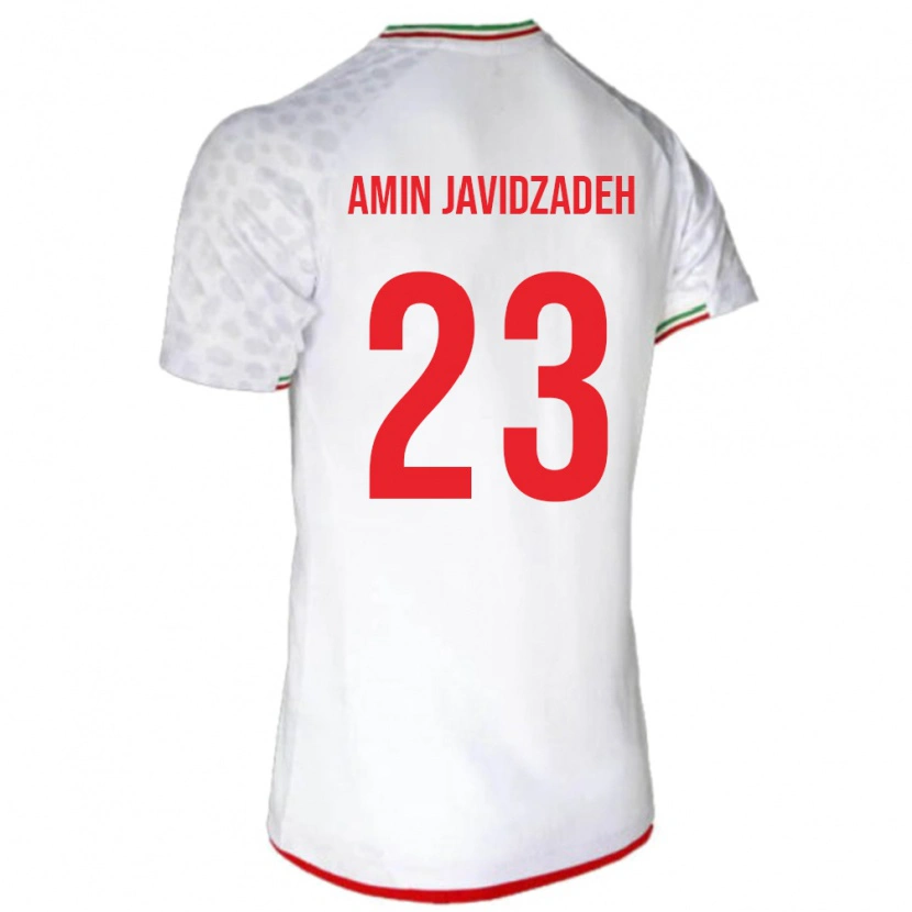 Danxen Bambino Maglia Iran Mohammad Amin Javidzadeh #23 Bianco Kit Gara Home 24-26 Maglietta