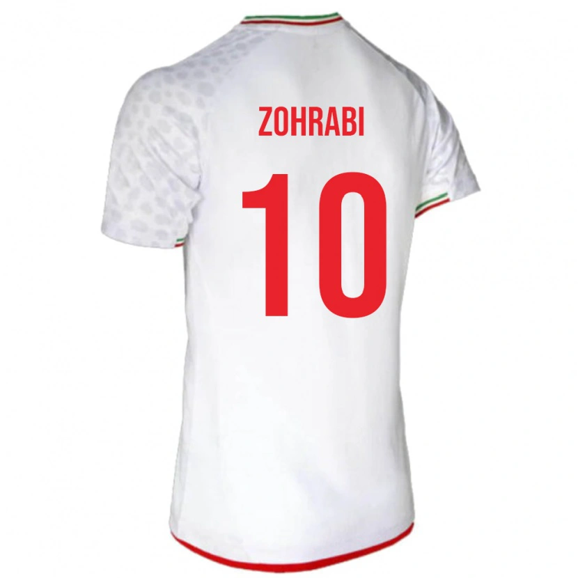 Danxen Bambino Maglia Iran Sara Zohrabi #10 Bianco Kit Gara Home 24-26 Maglietta