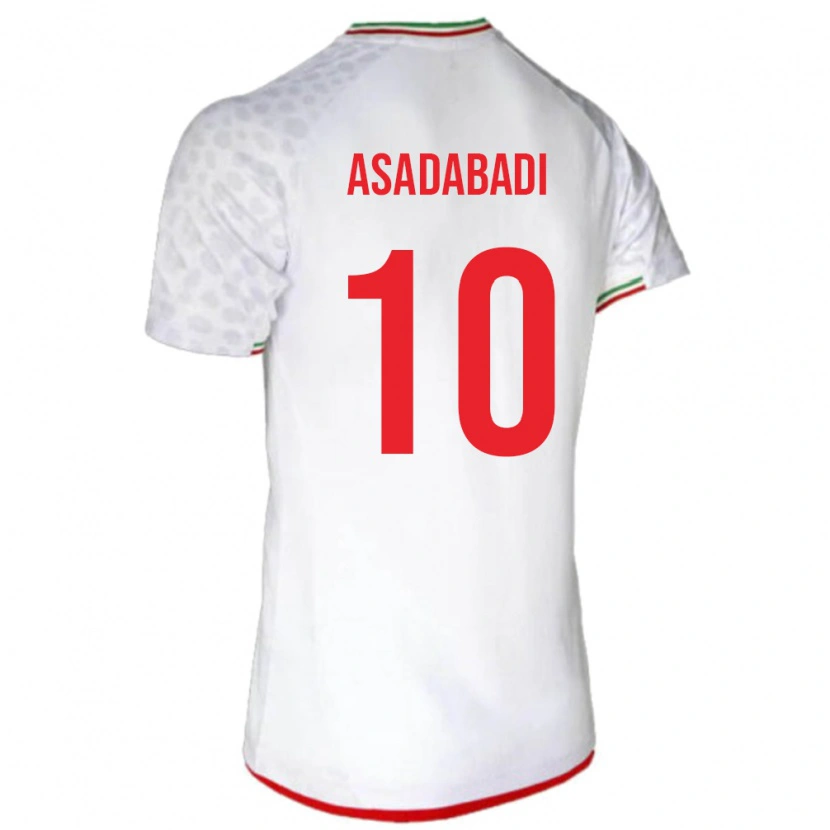 Danxen Bambino Maglia Iran Alireza Asadabadi #10 Bianco Kit Gara Home 24-26 Maglietta