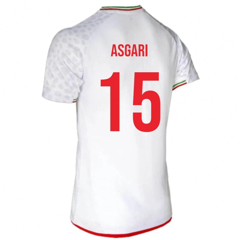 Danxen Bambino Maglia Iran Mohammad Asgari #15 Bianco Kit Gara Home 24-26 Maglietta