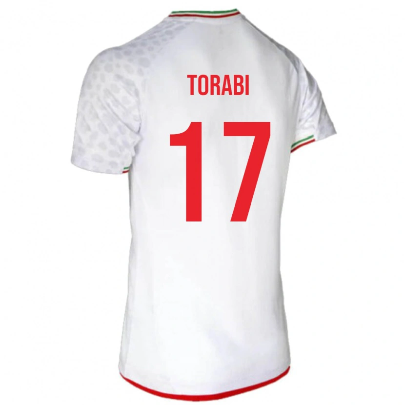 Danxen Bambino Maglia Iran Mehdi Torabi #17 Bianco Kit Gara Home 24-26 Maglietta