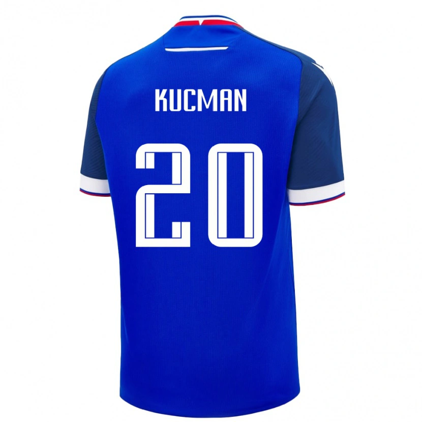 Danxen Bambino Maglia Slovacchia Marcel Kucman #20 Blu Kit Gara Home 24-26 Maglietta