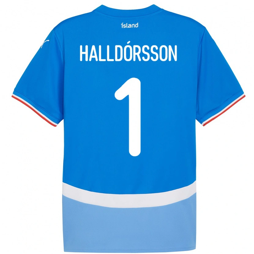 Danxen Bambino Maglia Islanda Elmar Ágúst Halldórsson #1 Blu Kit Gara Home 24-26 Maglietta