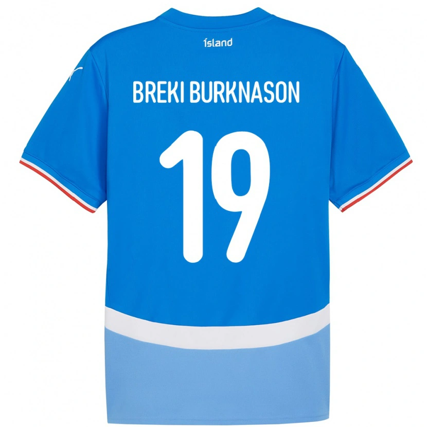 Danxen Bambino Maglia Islanda Birnir Breki Burknason #19 Blu Kit Gara Home 24-26 Maglietta