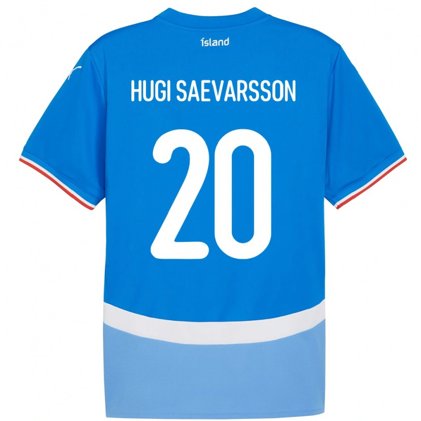 Danxen Bambino Maglia Islanda Róbert Hugi Saevarsson #20 Blu Kit Gara Home 24-26 Maglietta