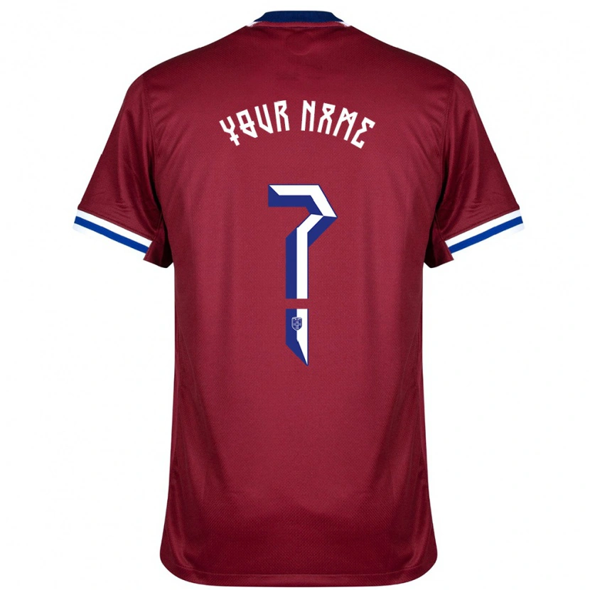 Danxen Bambino Maglia Norvegia Il Tuo Nome #0 Rosso Blu Bianco Kit Gara Home 24-26 Maglietta