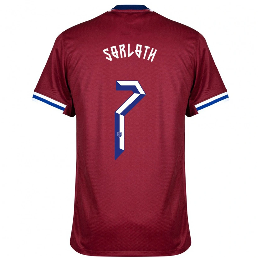Danxen Bambino Maglia Norvegia Alexander Sørloth #7 Rosso Blu Bianco Kit Gara Home 24-26 Maglietta