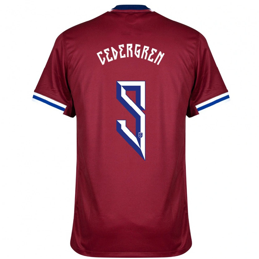 Danxen Bambino Maglia Norvegia Abel Cedergren #9 Rosso Blu Bianco Kit Gara Home 24-26 Maglietta