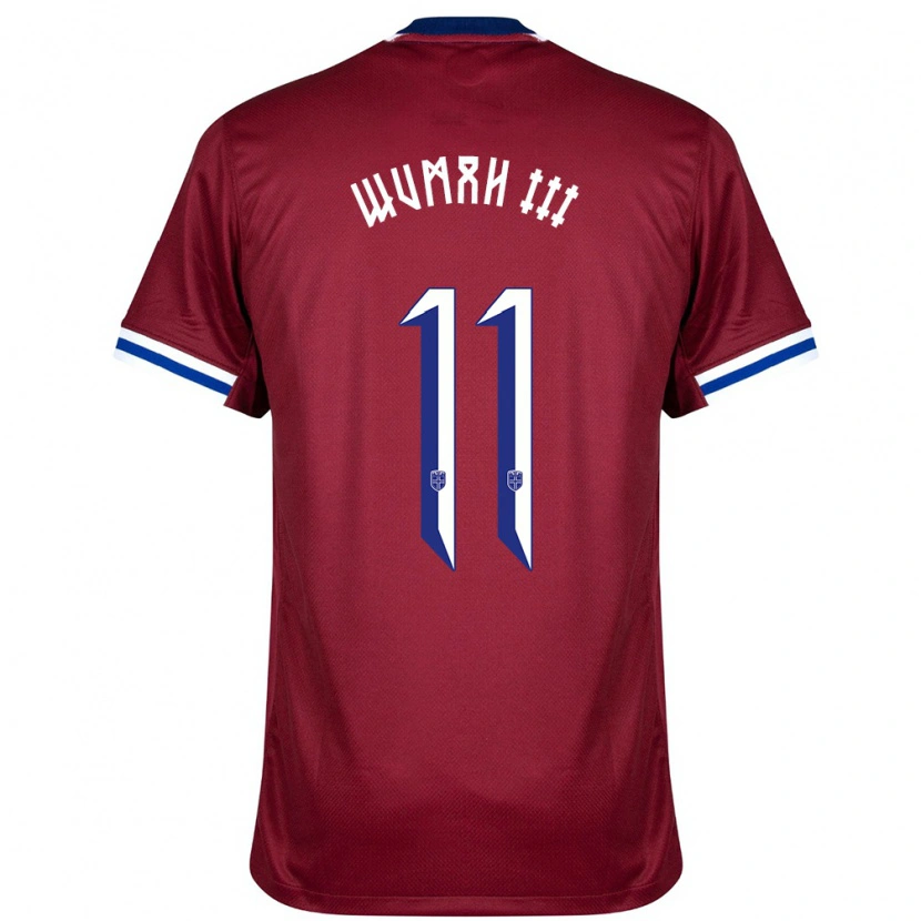 Danxen Bambino Maglia Norvegia Edward Wumah Iii #11 Rosso Blu Bianco Kit Gara Home 24-26 Maglietta