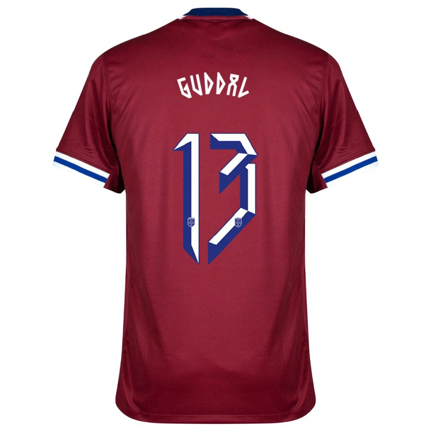 Danxen Bambino Maglia Norvegia Tobias Guddal #13 Rosso Blu Bianco Kit Gara Home 24-26 Maglietta