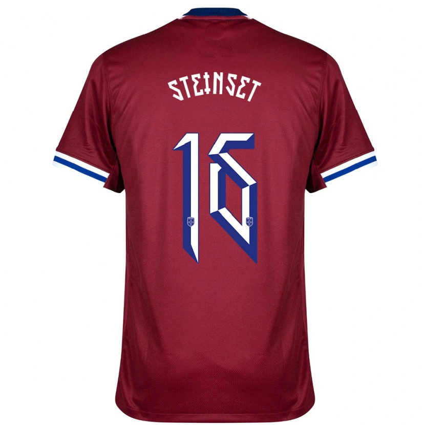 Danxen Bambino Maglia Norvegia Kristoffer Steinset #16 Rosso Blu Bianco Kit Gara Home 24-26 Maglietta