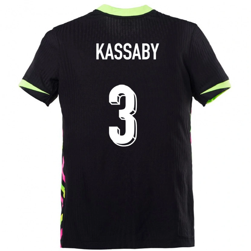 Danxen Bambino Maglia Australia Zayd Kassaby #3 Blu Scuro Kit Gara Away 24-26 Maglietta