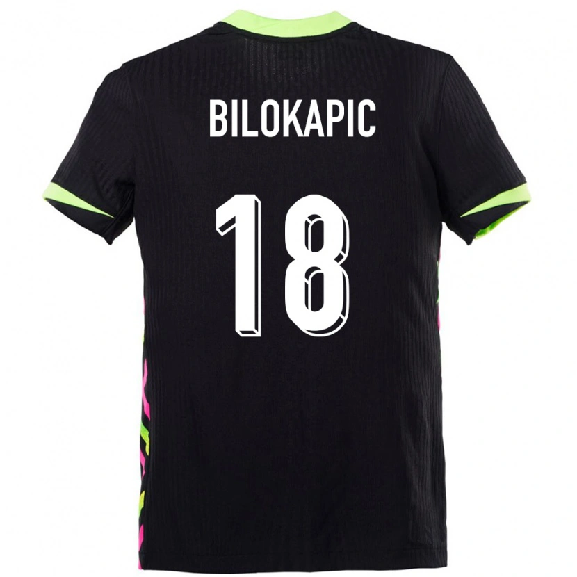 Danxen Bambino Maglia Australia Nicholas Bilokapic #18 Blu Scuro Kit Gara Away 24-26 Maglietta