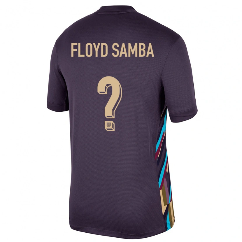 Danxen Bambino Maglia Inghilterra Floyd Samba #0 Uvetta Scura Kit Gara Away 24-26 Maglietta