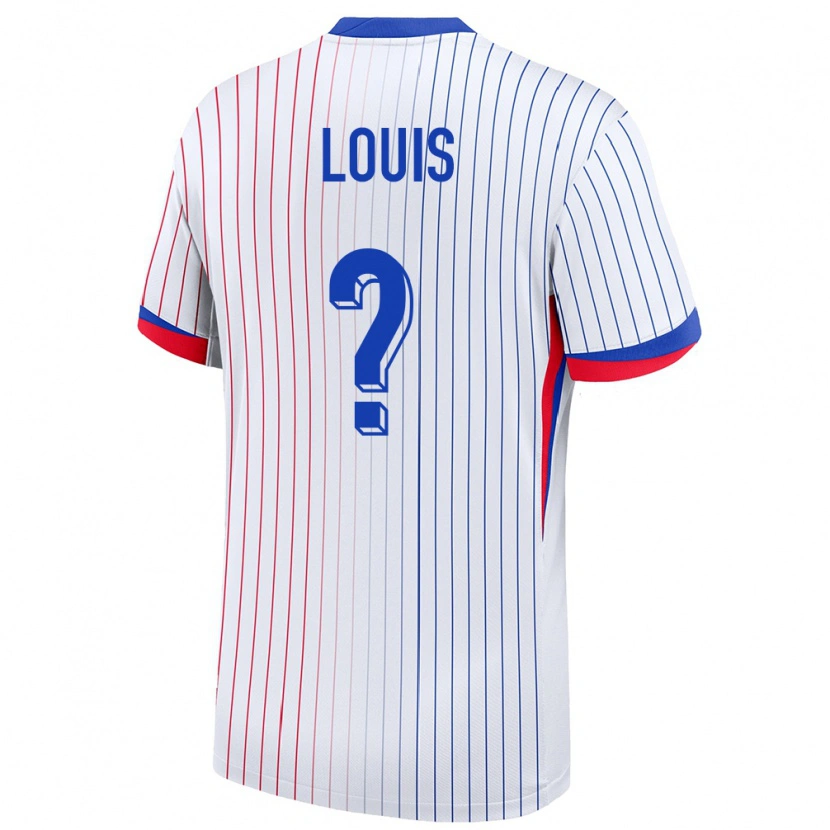 Danxen Bambino Maglia Francia Coleen Louis #0 Bianco Kit Gara Away 24-26 Maglietta