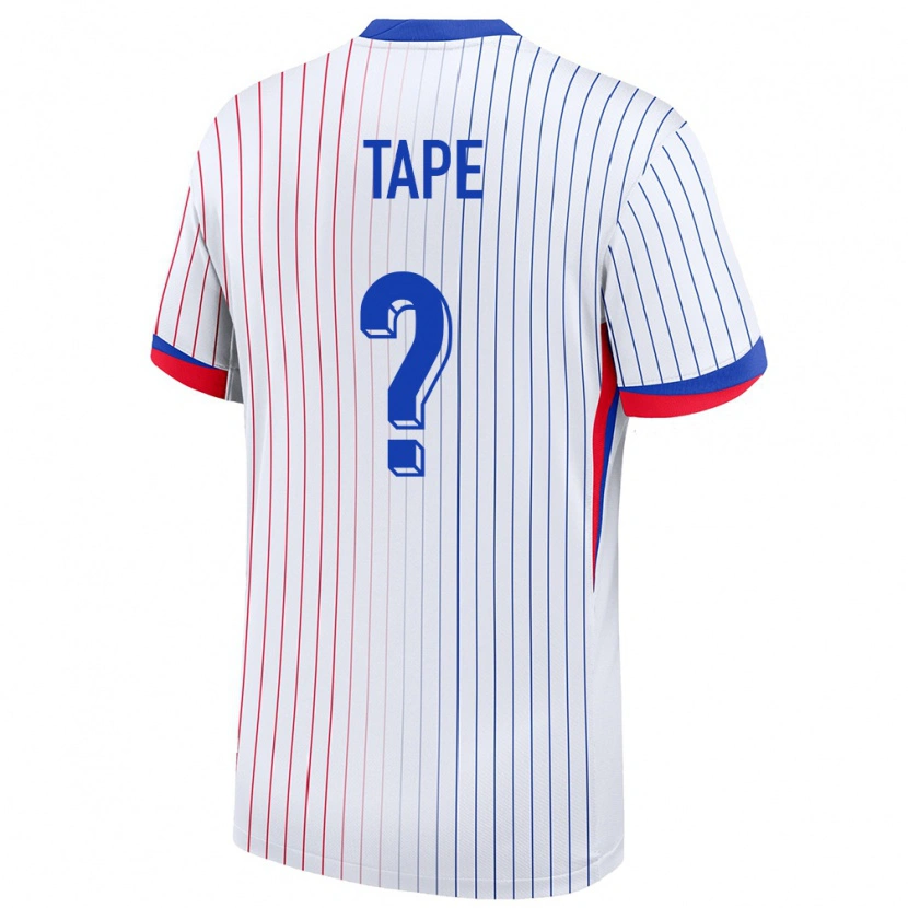 Danxen Bambino Maglia Francia Axel Tape #0 Bianco Kit Gara Away 24-26 Maglietta