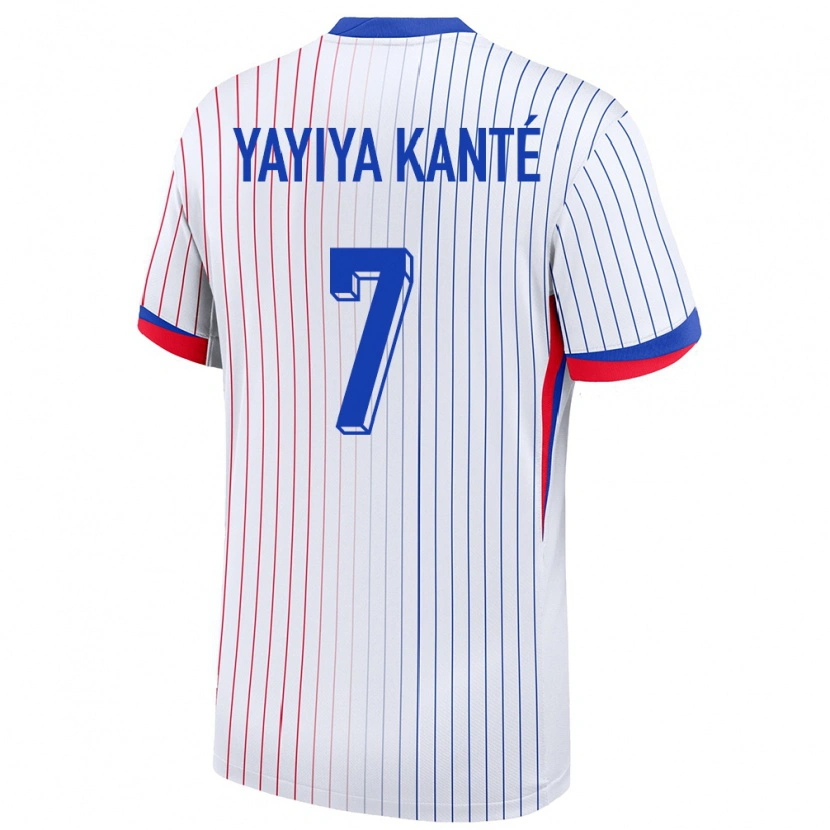 Danxen Bambino Maglia Francia Ibrahim Yayiya Kanté #7 Bianco Kit Gara Away 24-26 Maglietta