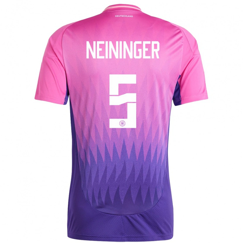 Danxen Bambino Maglia Germania Till Neininger #5 Rosa Viola Kit Gara Away 24-26 Maglietta