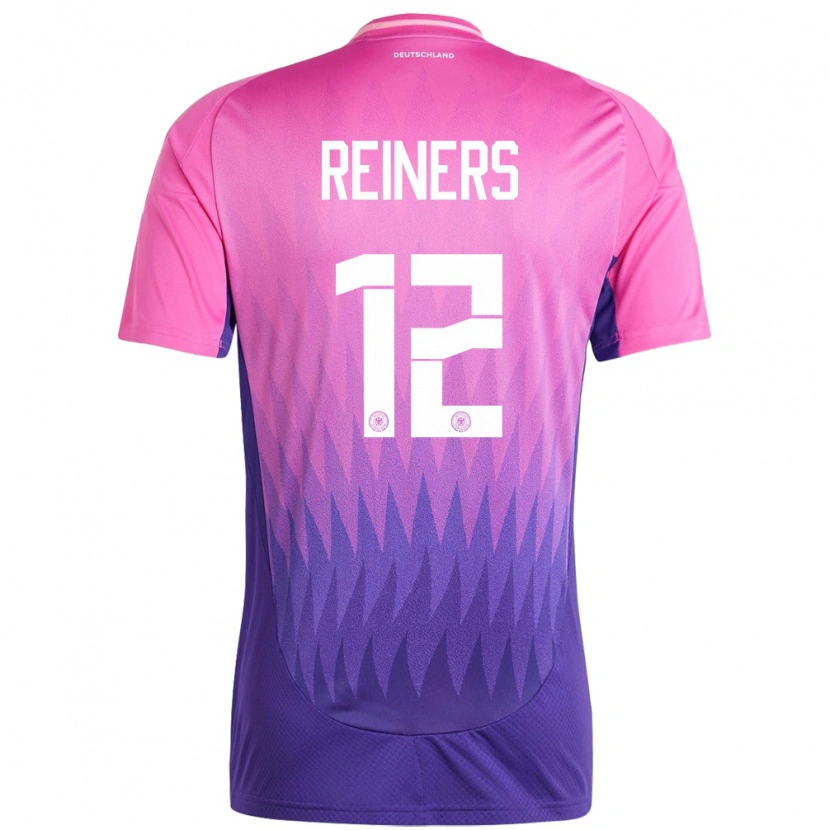Danxen Bambino Maglia Germania Leonard Reiners #12 Rosa Viola Kit Gara Away 24-26 Maglietta