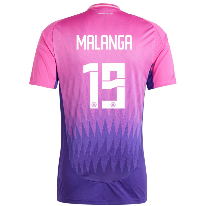 Danxen Bambino Maglia Germania Jarzinho Malanga #19 Rosa Viola Kit Gara Away 24-26 Maglietta