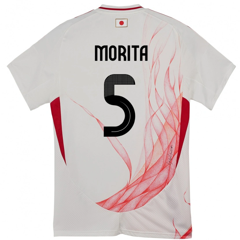 Danxen Bambino Maglia Giappone Hidemasa Morita #5 Bianco Kit Gara Away 24-26 Maglietta
