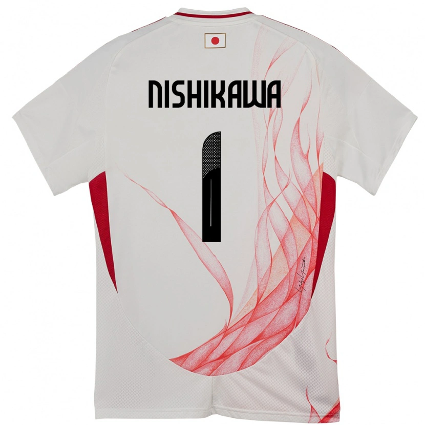 Danxen Bambino Maglia Giappone Genki Nishikawa #1 Bianco Kit Gara Away 24-26 Maglietta