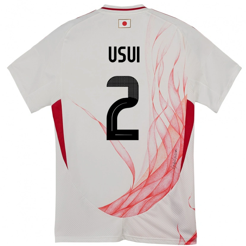 Danxen Bambino Maglia Giappone Tsubasa Usui #2 Bianco Kit Gara Away 24-26 Maglietta