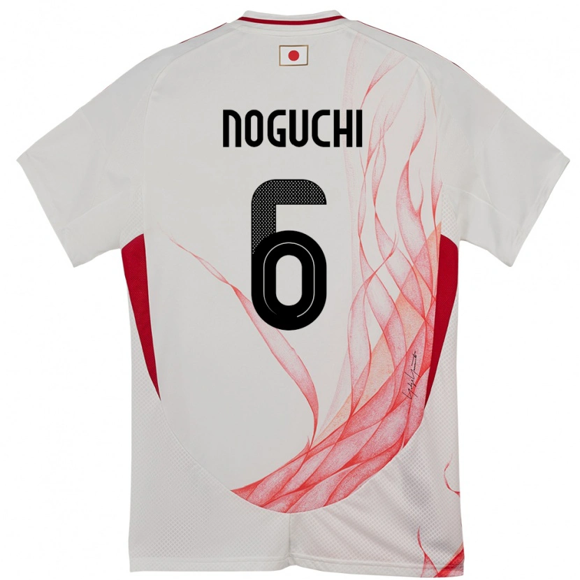 Danxen Bambino Maglia Giappone Rento Noguchi #6 Bianco Kit Gara Away 24-26 Maglietta