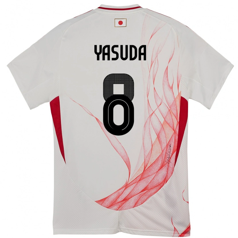 Danxen Bambino Maglia Giappone Kenshin Yasuda #8 Bianco Kit Gara Away 24-26 Maglietta