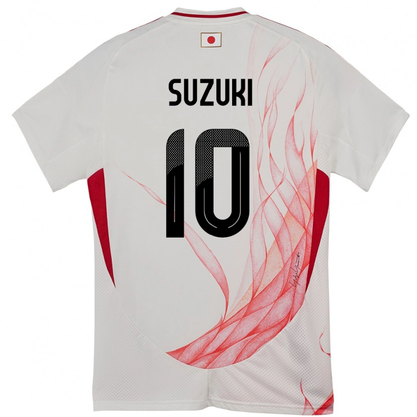Danxen Bambino Maglia Giappone Yuito Suzuki #10 Bianco Kit Gara Away 24-26 Maglietta