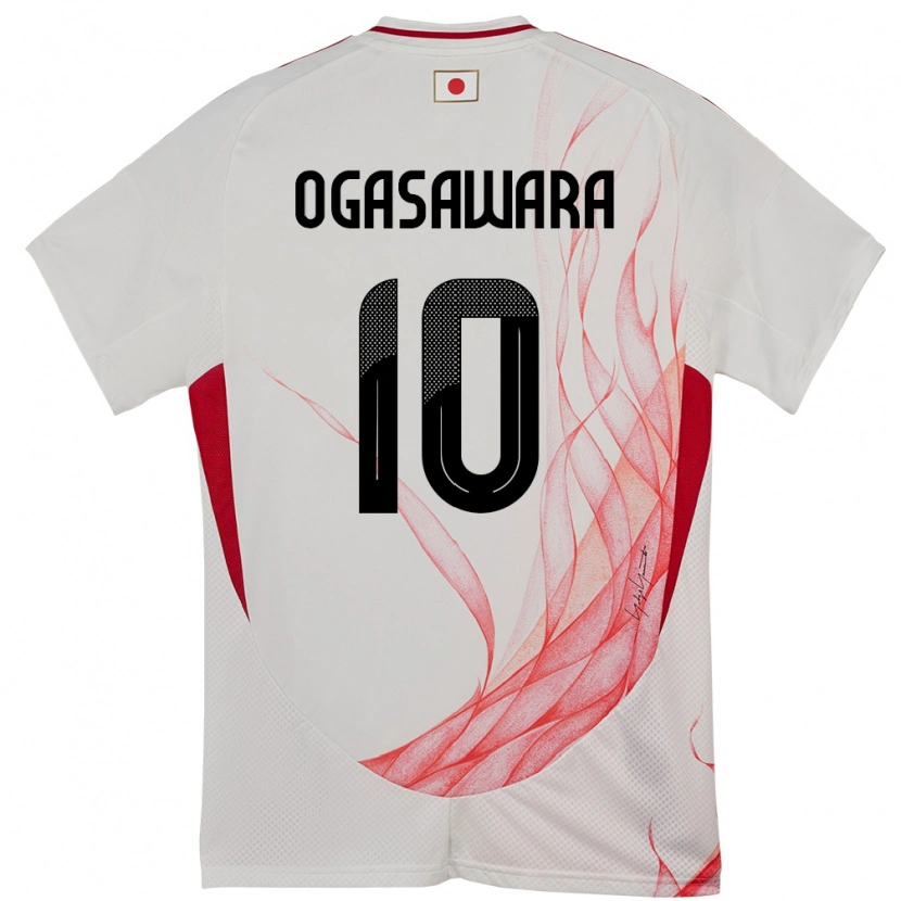 Danxen Bambino Maglia Giappone Hiro Ogasawara #10 Bianco Kit Gara Away 24-26 Maglietta