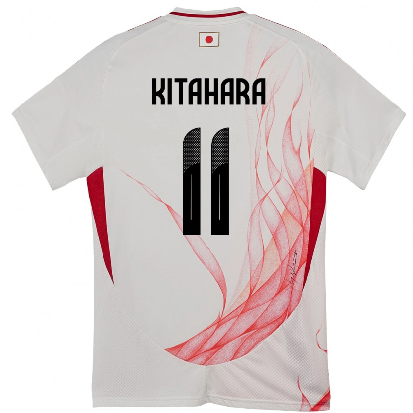 Danxen Bambino Maglia Giappone Maki Kitahara #11 Bianco Kit Gara Away 24-26 Maglietta