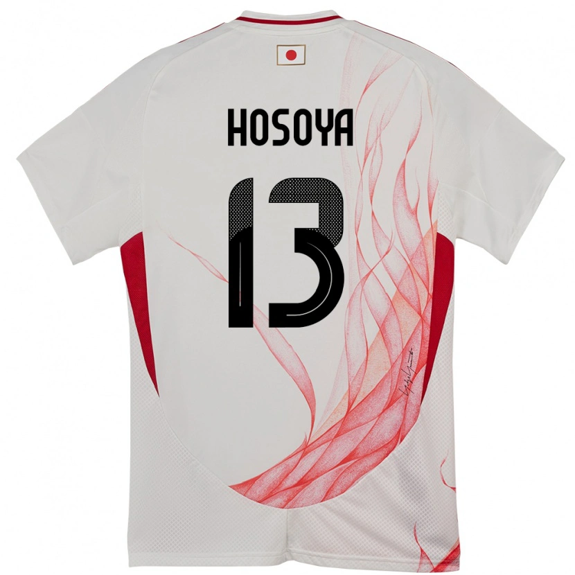 Danxen Bambino Maglia Giappone Mao Hosoya #13 Bianco Kit Gara Away 24-26 Maglietta