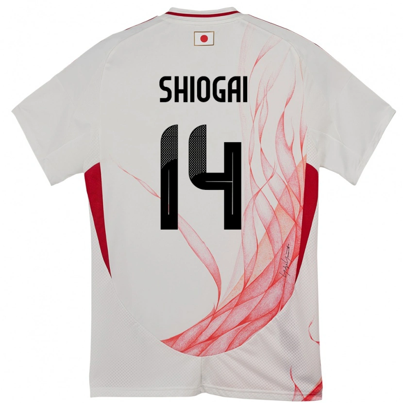Danxen Bambino Maglia Giappone Kento Shiogai #14 Bianco Kit Gara Away 24-26 Maglietta