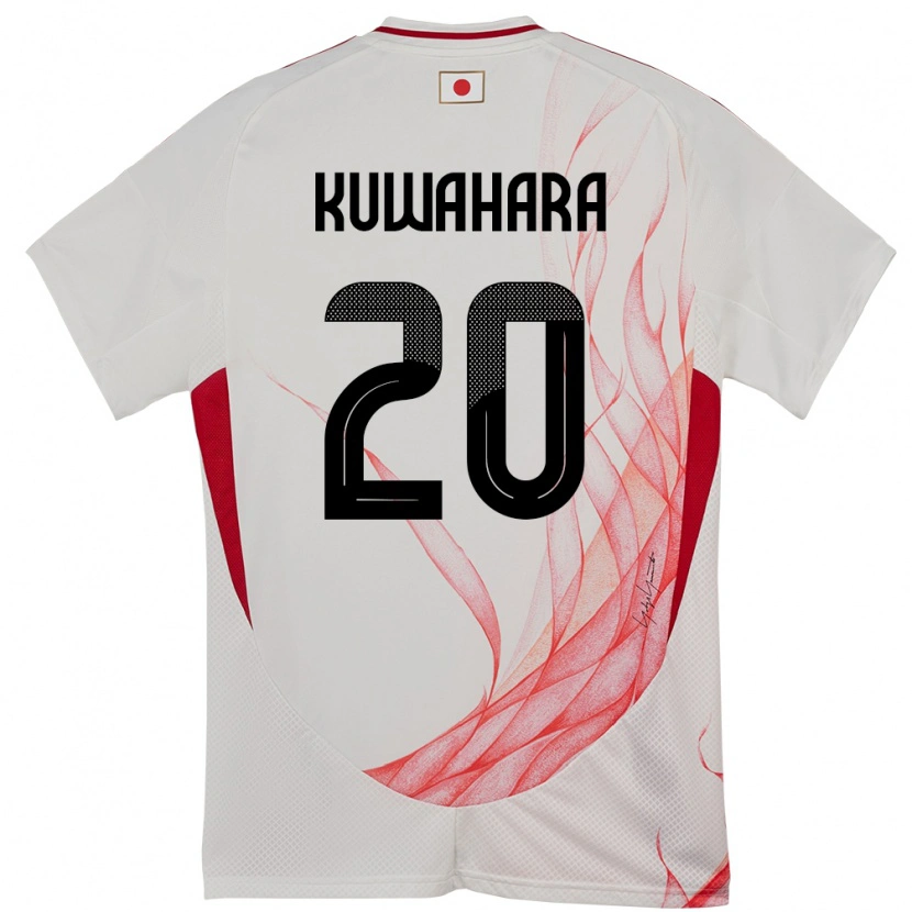 Danxen Bambino Maglia Giappone Rikuto Kuwahara #20 Bianco Kit Gara Away 24-26 Maglietta