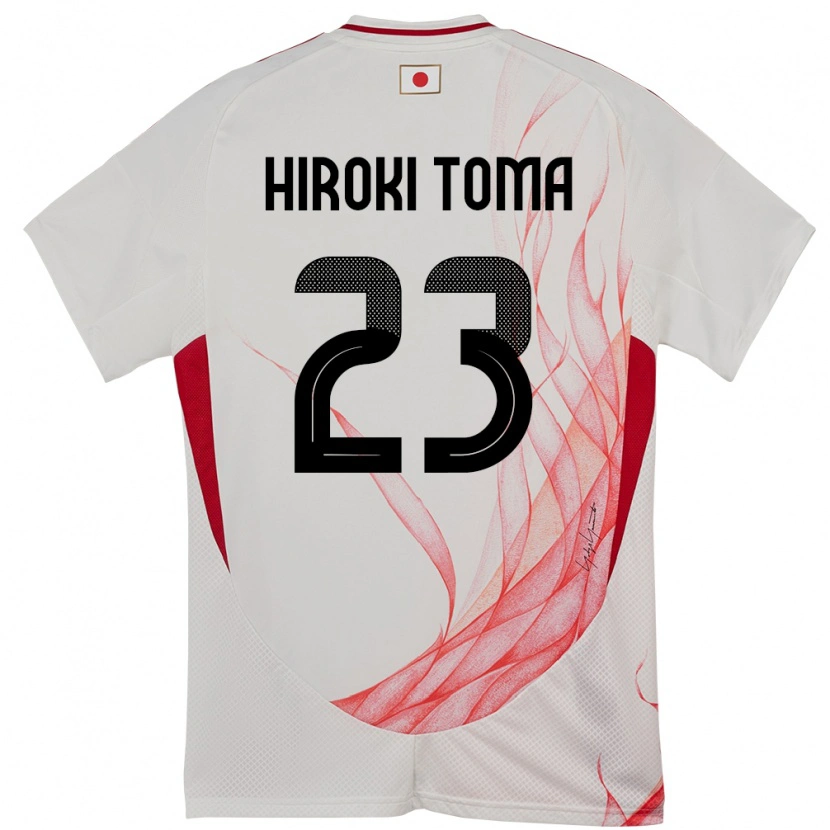 Danxen Bambino Maglia Giappone Otavio Hiroki Toma #23 Bianco Kit Gara Away 24-26 Maglietta