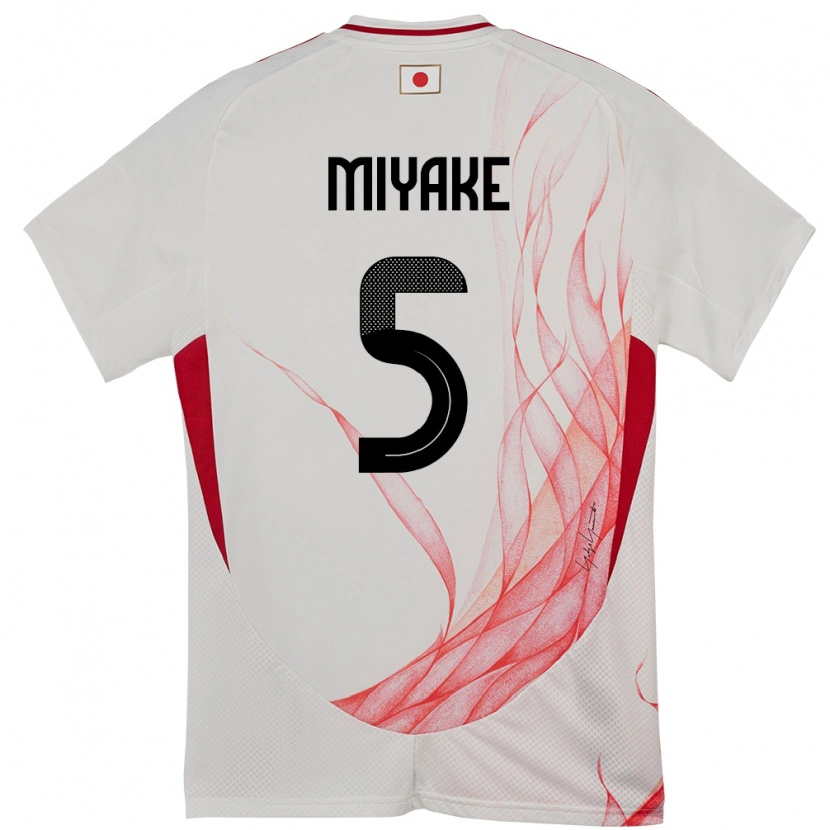 Danxen Bambino Maglia Giappone Shiori Miyake #5 Bianco Kit Gara Away 24-26 Maglietta