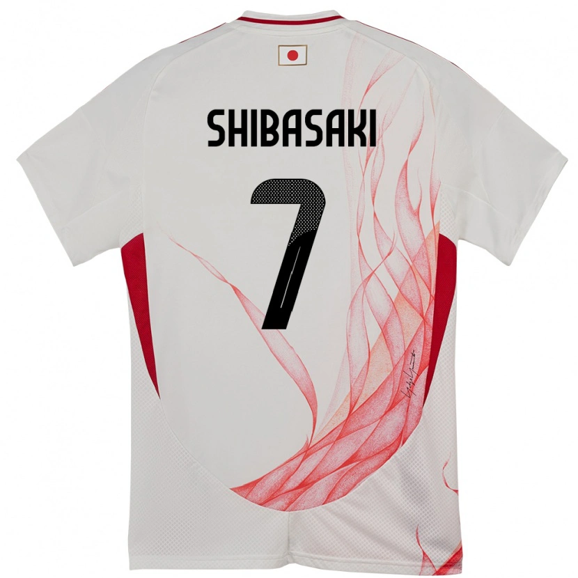 Danxen Bambino Maglia Giappone Gaku Shibasaki #7 Bianco Kit Gara Away 24-26 Maglietta
