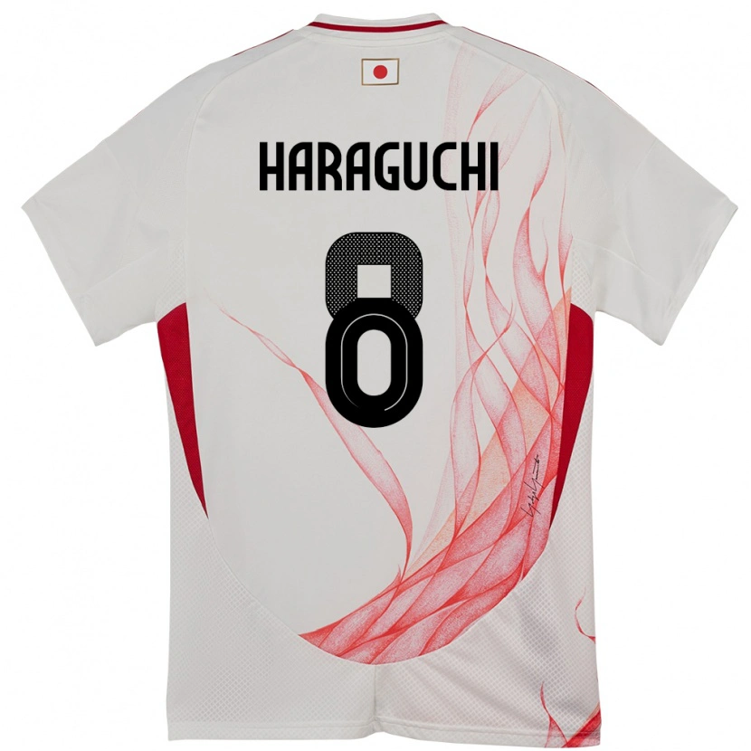 Danxen Bambino Maglia Giappone Genki Haraguchi #8 Bianco Kit Gara Away 24-26 Maglietta