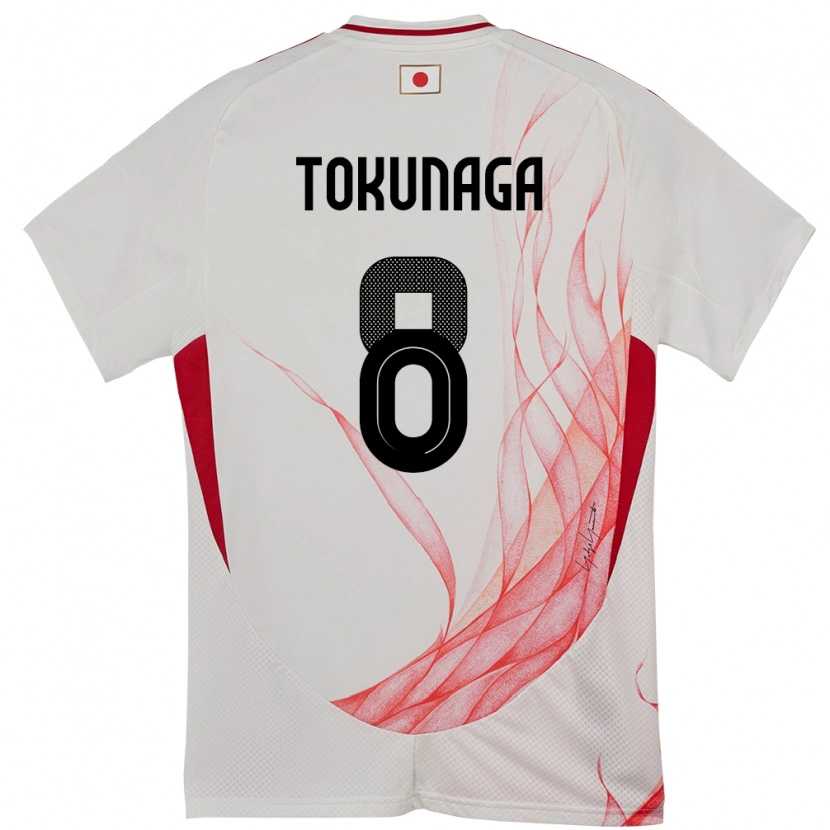 Danxen Bambino Maglia Giappone Ryo Tokunaga #8 Bianco Kit Gara Away 24-26 Maglietta