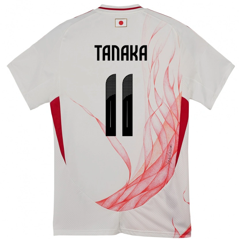 Danxen Bambino Maglia Giappone Mina Tanaka #11 Bianco Kit Gara Away 24-26 Maglietta