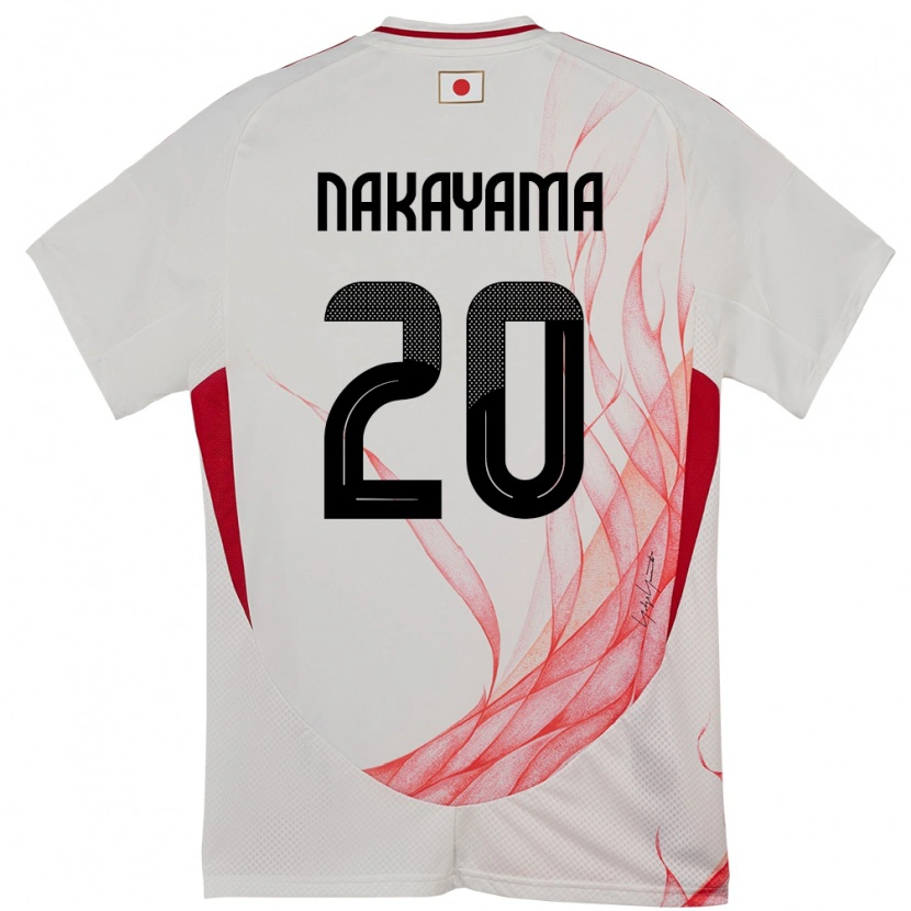 Danxen Bambino Maglia Giappone Yuta Nakayama #20 Bianco Kit Gara Away 24-26 Maglietta