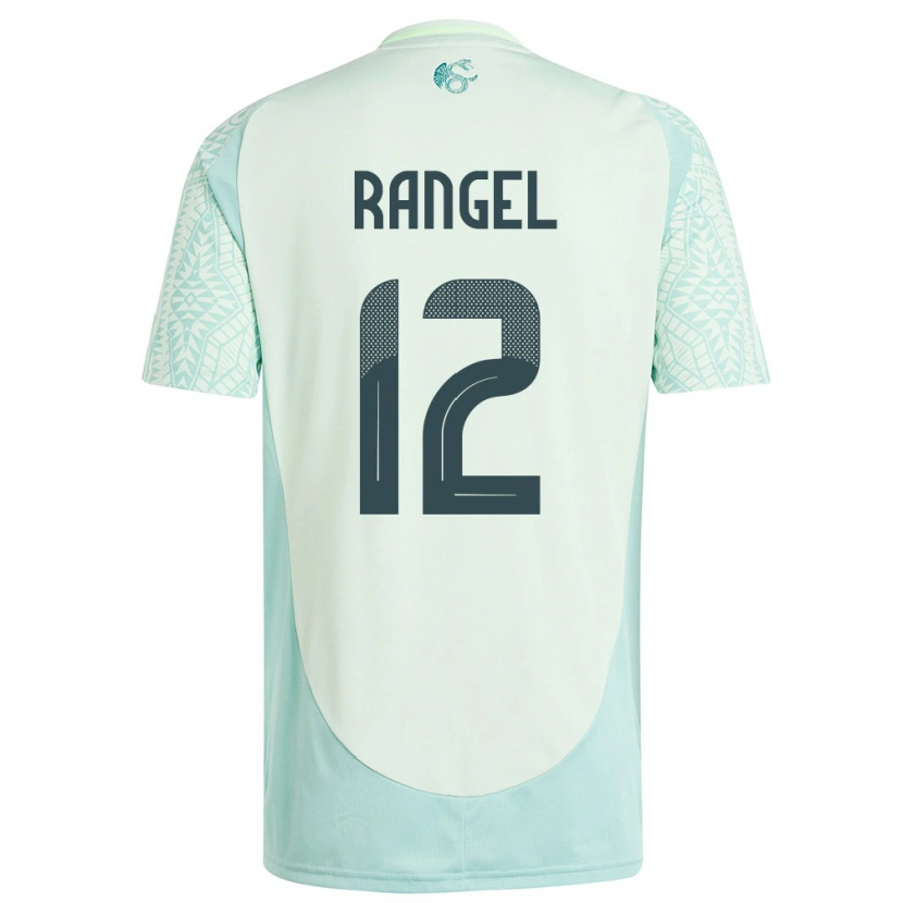 Danxen Bambino Maglia Messico Raúl Rangel #12 Lino Verde Kit Gara Away 24-26 Maglietta