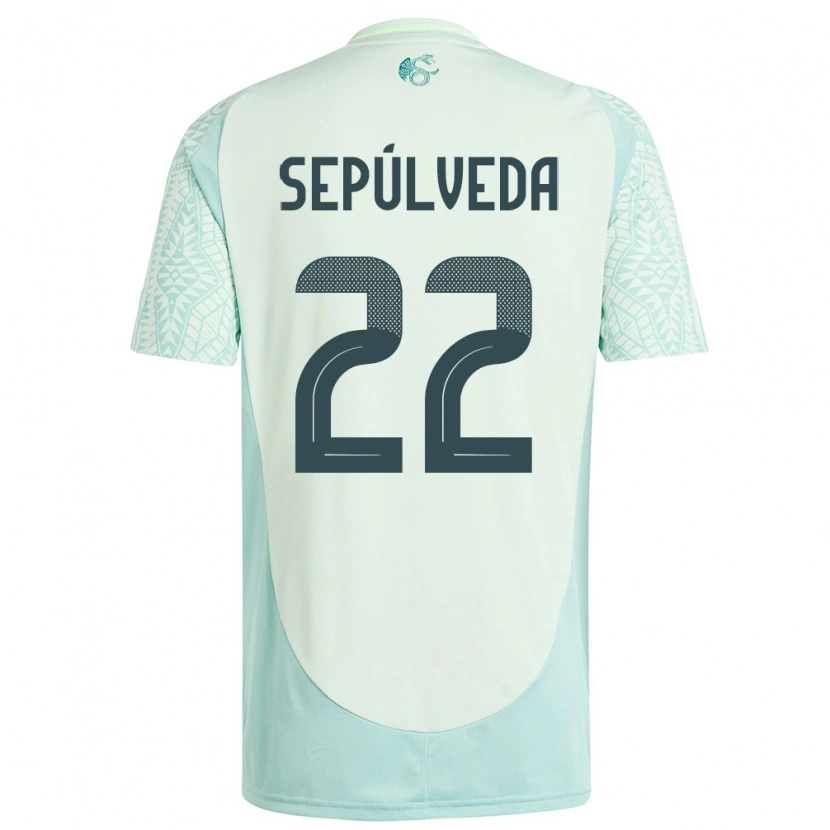 Danxen Bambino Maglia Messico Ángel Sepúlveda #22 Lino Verde Kit Gara Away 24-26 Maglietta