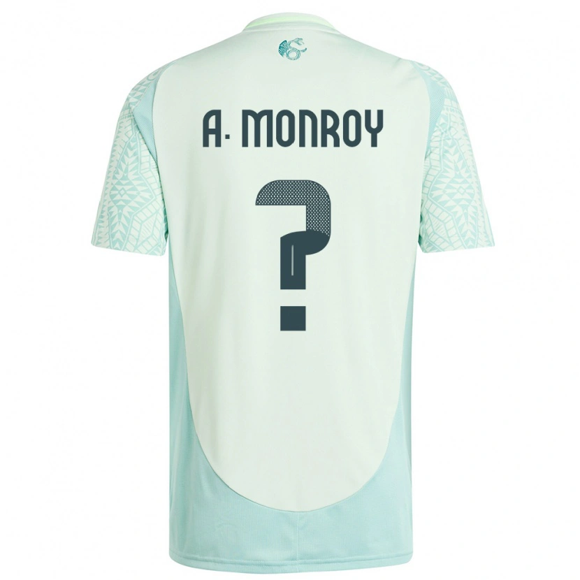 Danxen Bambino Maglia Messico Pablo Monroy #0 Lino Verde Kit Gara Away 24-26 Maglietta